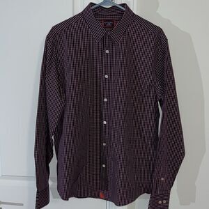 UNTUCKit LS Check Plaid Wrinkle Free Slim Fit Dress Shirt 100% Cotton Graach
